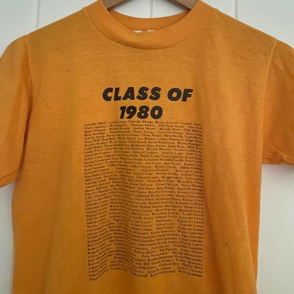 Vintage yellow class of 1980